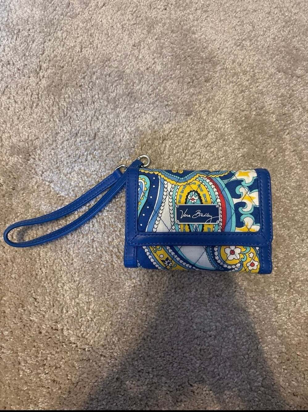 Vera Bradley Marina Paisley Turnlock Wallet Wristlet